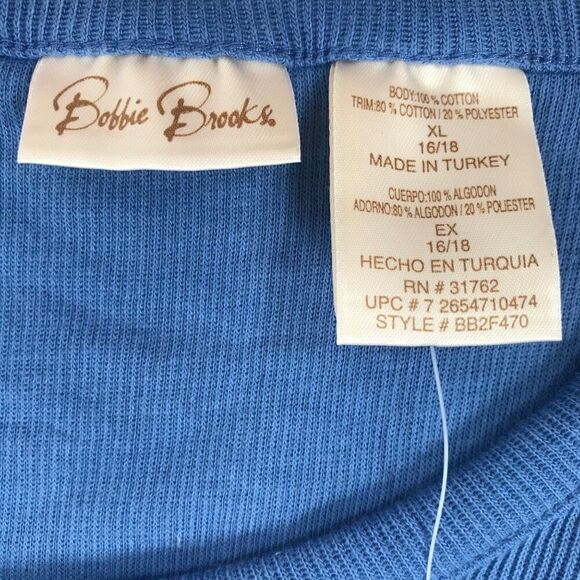 Vintage 90s Blue Embroidered Patchwork Bohemian Oversized Long Sleeve Top / XL - Picture 7 of 8